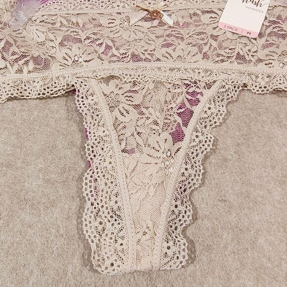 Hush Intimates Lace Thong Panty Set #C - Picture 3 of 6
